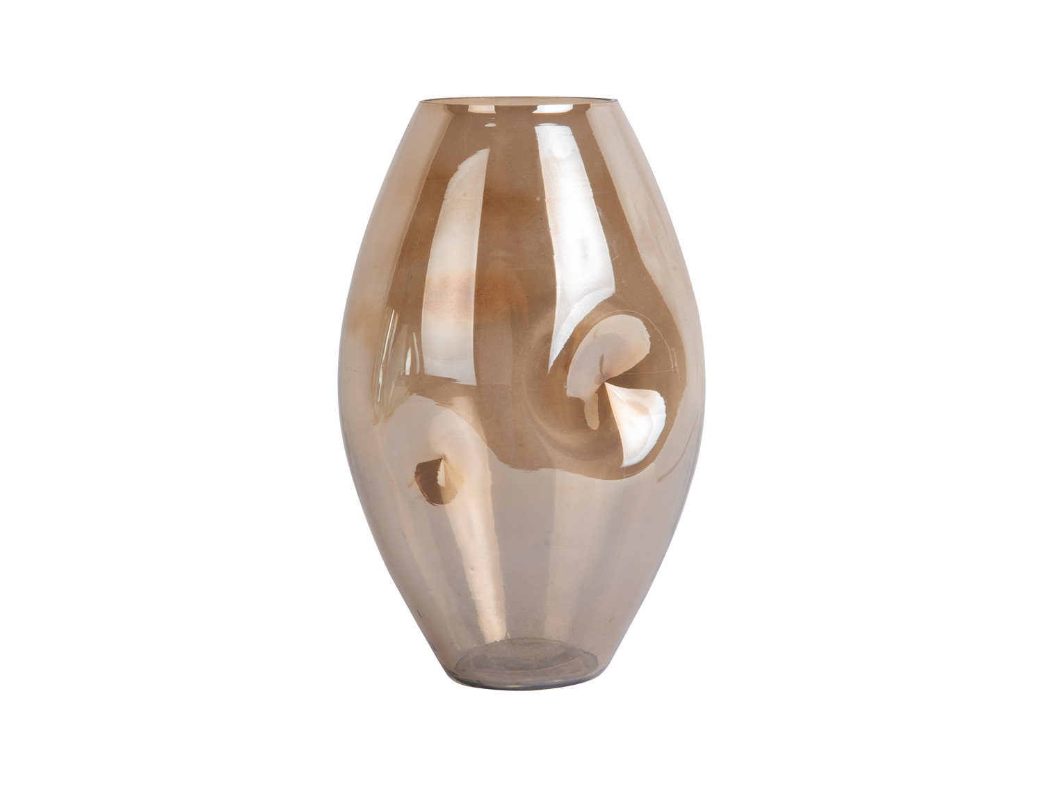 Vase Luster organic shiny chocolate brown