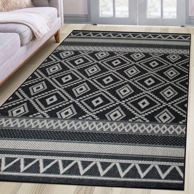 my home Teppich »Toronto auch als Läufer erhältlich« rechteckig 3 mm Höhe In- und Outdoor geeignet, Sisal-Optik, Wetterfest & UV-beständig, Boho