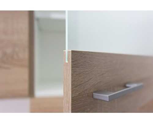 Flex Well wandkast met glazen deur Samoa BxDxH 100 x 32 x 55 cm sonoma eiken mat gedemonteerd scharnier links rechts