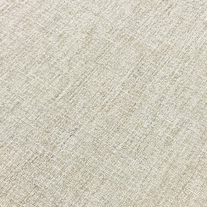 Rond vloerkleed laagpolig - Elena Border Beige - Handgetuft