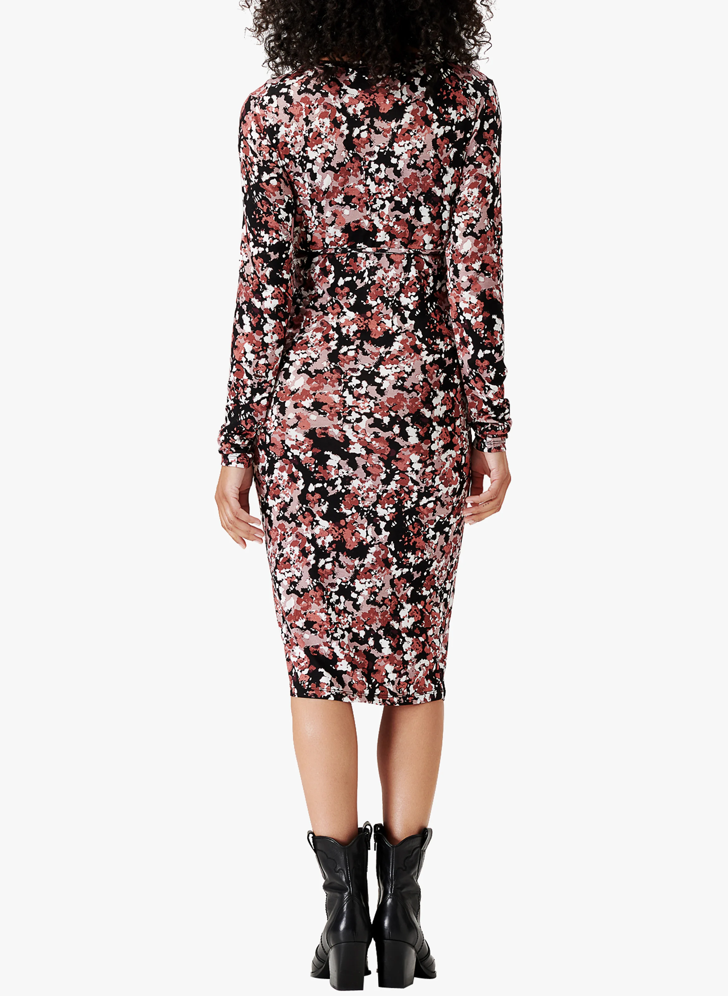 PAOLI - Robe de grossesse moulante à imprimé | Noir