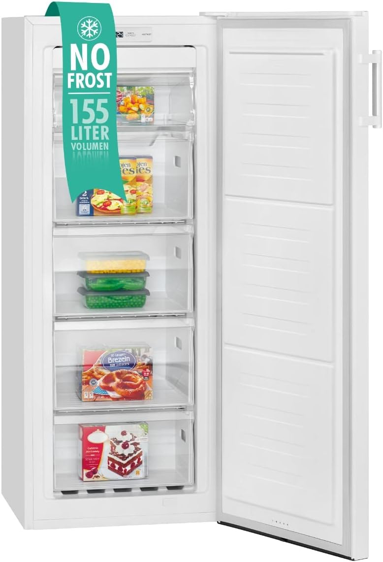 Bomann® Gefrierschrank Nofrost freistehender Tiefkühlschrank 155 Liter Nutzinhalt | No Frost - nie wieder abtauen - Schnellgefrierfunktion u. MultiAirflow-System | Türanschlag wechselbar | GS 7325.1