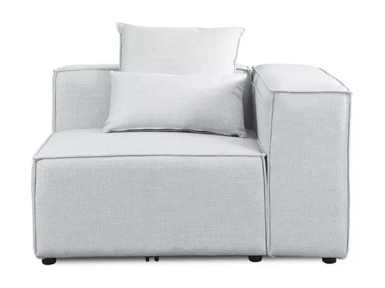 Home Deluxe Canapé VERONA Gris clair Canapé d'angle droit