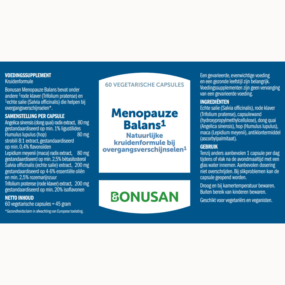 Bonusan Menopauze Balans 60 capsules