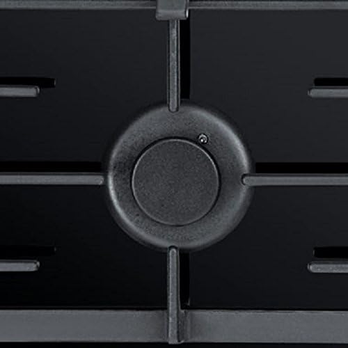 Modernes Kochfeld 60cm Autark/Gaskochfeld/Luxus Herstellers Kaiser/KCG 6380 Turbo/ Gas auf Schwarzem Glas/Glaskeramik Gaskochfeld Einbau/4 Hochwertige Brenner/3,8 kW dreikreis Turbo-Brenner mit Wok- Adapter aus Gußeisen/Gas-kochstelle/Gaskocher/Glas