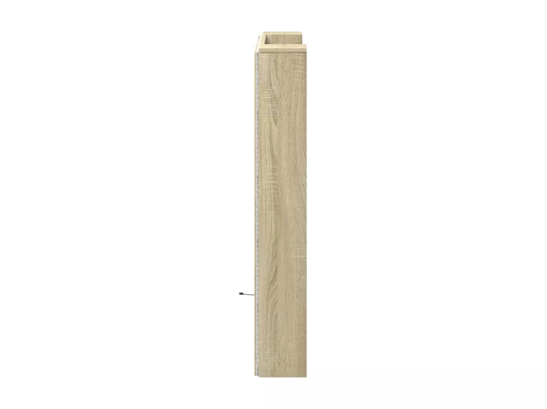 Armoire tête de lit avec LED chêne sonoma 100x16,5x103,5 cm