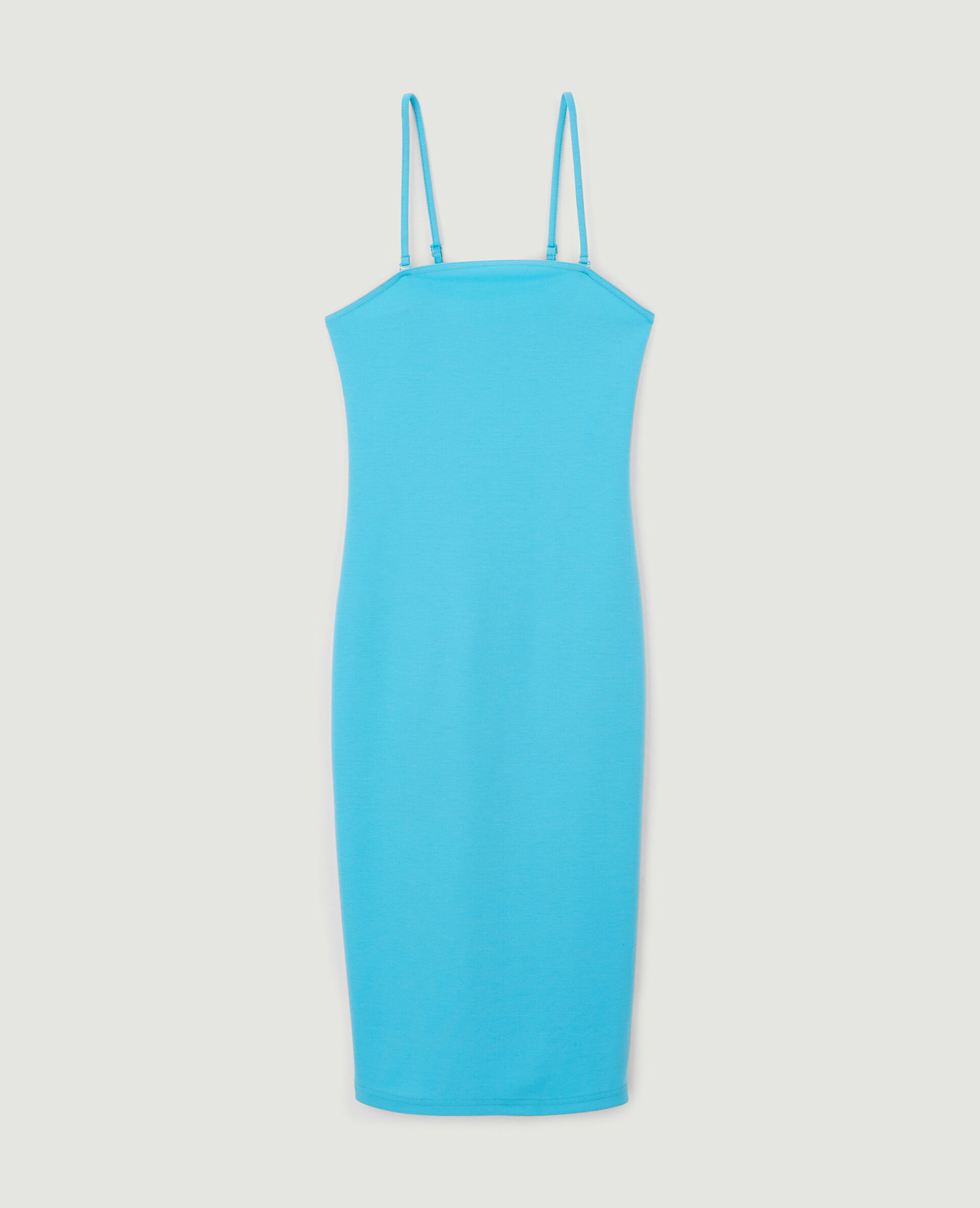 Robe moulante midi - Bleu turquoise