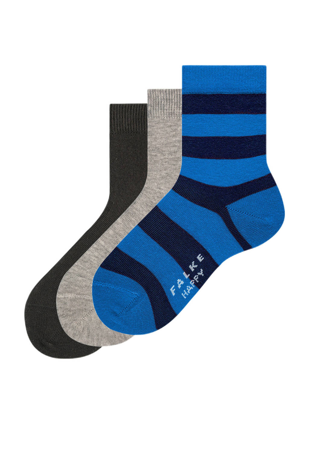 FALKE sokken - set van 3 blauw/grijs
