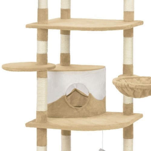 Arranhador de sisal bege para gatos