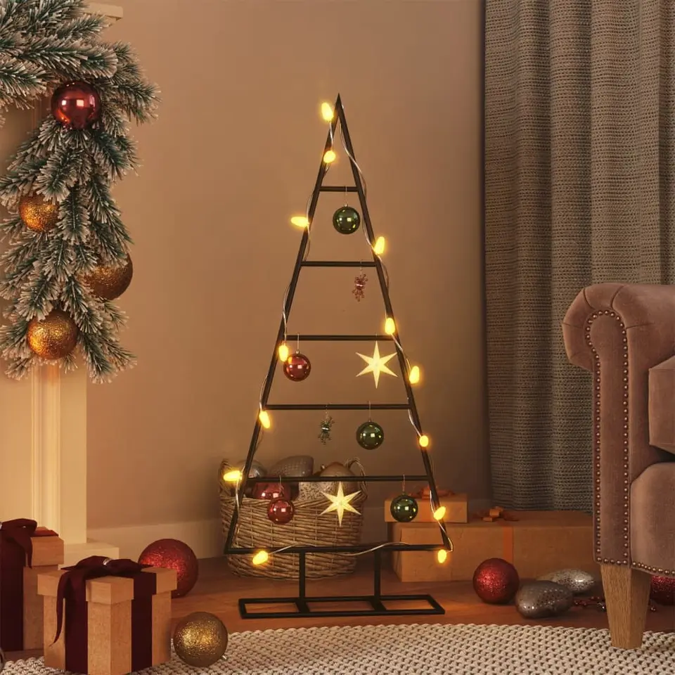 vidaXL - Metalen Kerstboom - Zwart - 90 cm