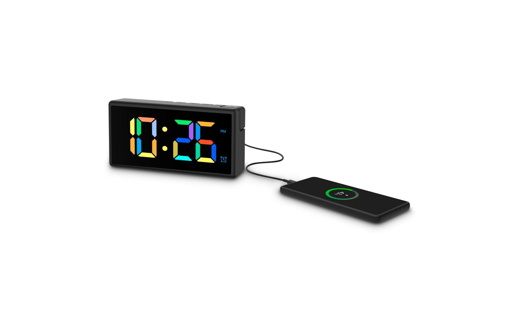 Digitalwecker Ibiza SchwarzWecker mit USB-Ladefunktion