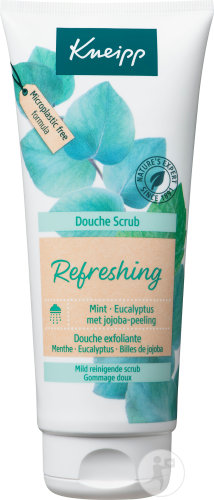 Kneipp Refreshing Douche Exfoliante Menthe-Eucalyptus-Billes De Jojoba Tube 200ml