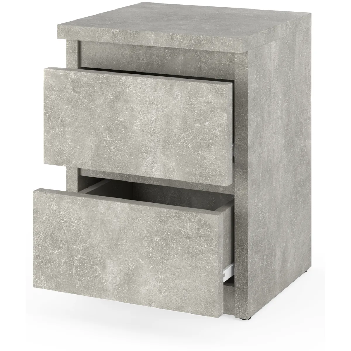 Table de chevet - Beton - 2 tiroirs