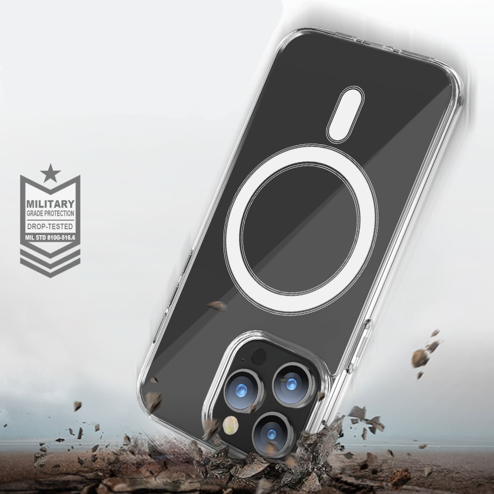 iPhone 15 Pro Max MagSafe Hybrid Hülle TPU Bumper Acryl Rückseite - Transparent