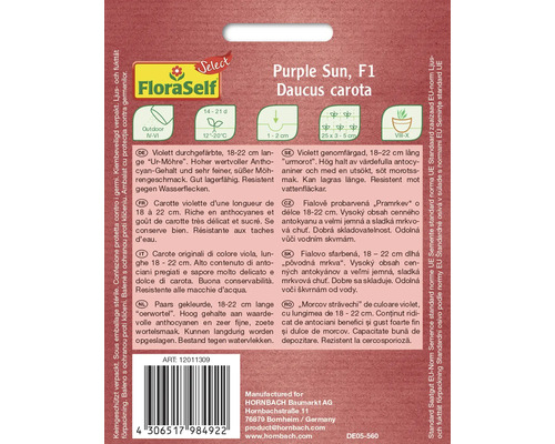 Wortel Paarse Zon FloraZelf Select Hybride Zaad Groentezaden