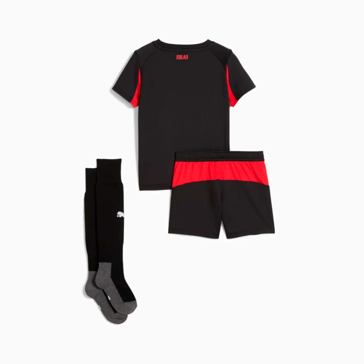 Conjunto Puma AC Milan Primeiro Equipamento 2025-2026 Criança