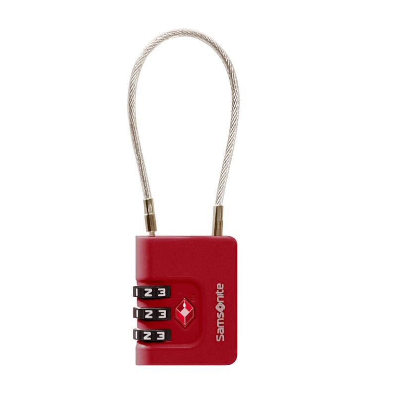 Samsonite TA Revolution Cablelock 3 Dial TSA Red