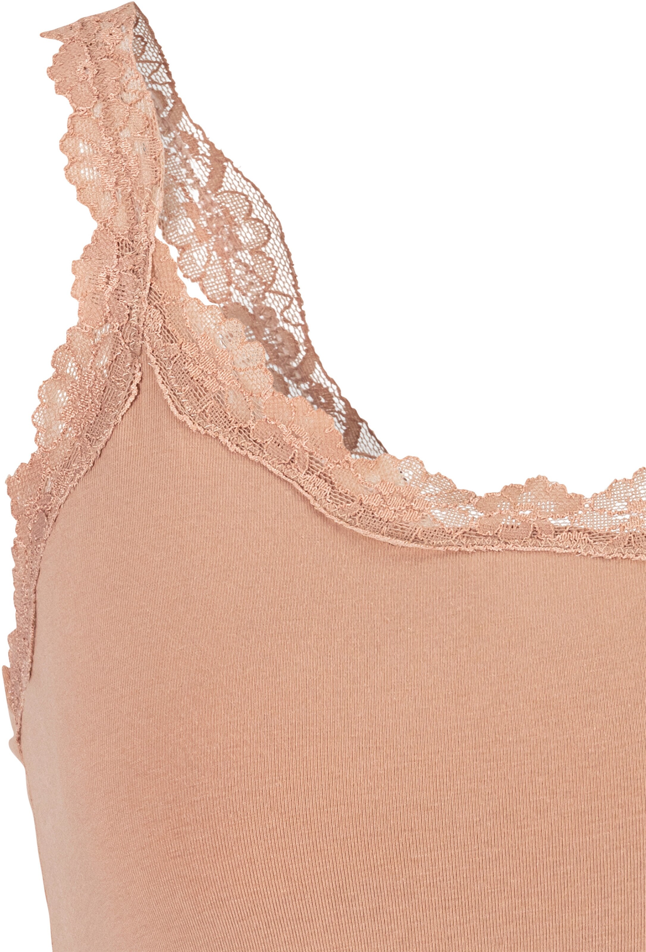 LASCANA Unterhemd in beige, schwarz