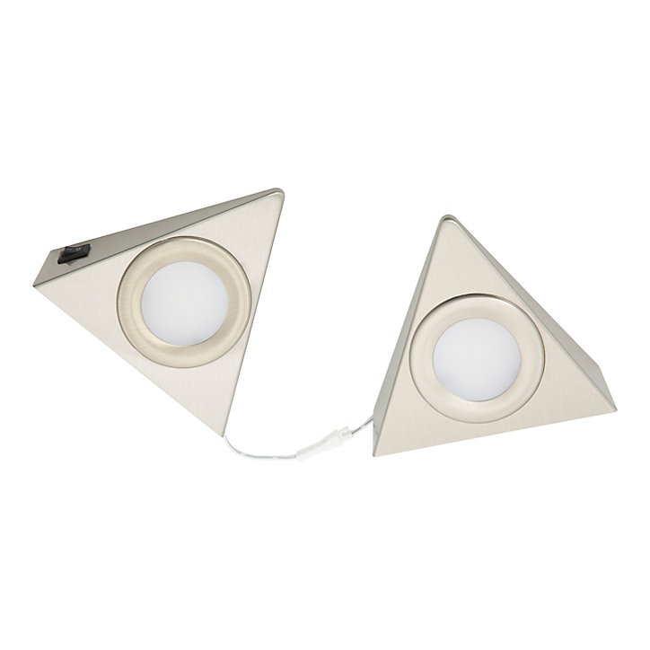 3 spots Chardin LED intégrée blanc neutre IP20 450lm 9W L.12xl.11,8xH.3,9cm chrome GoodHome