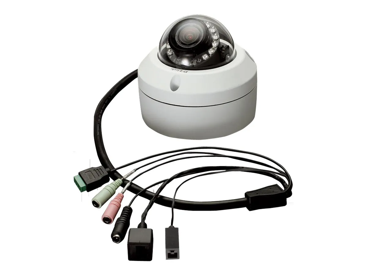 D-Link DCS-6315 - Netværksovervågningskamera - kuppel - udendørs - vejrbestandig - farve (Dag/nat) - 1280 x 720 - forskellige brændvidder - audio - LAN 10/100 - MPEG-4, MJPEG, H.264 - DC 12 V / PoE