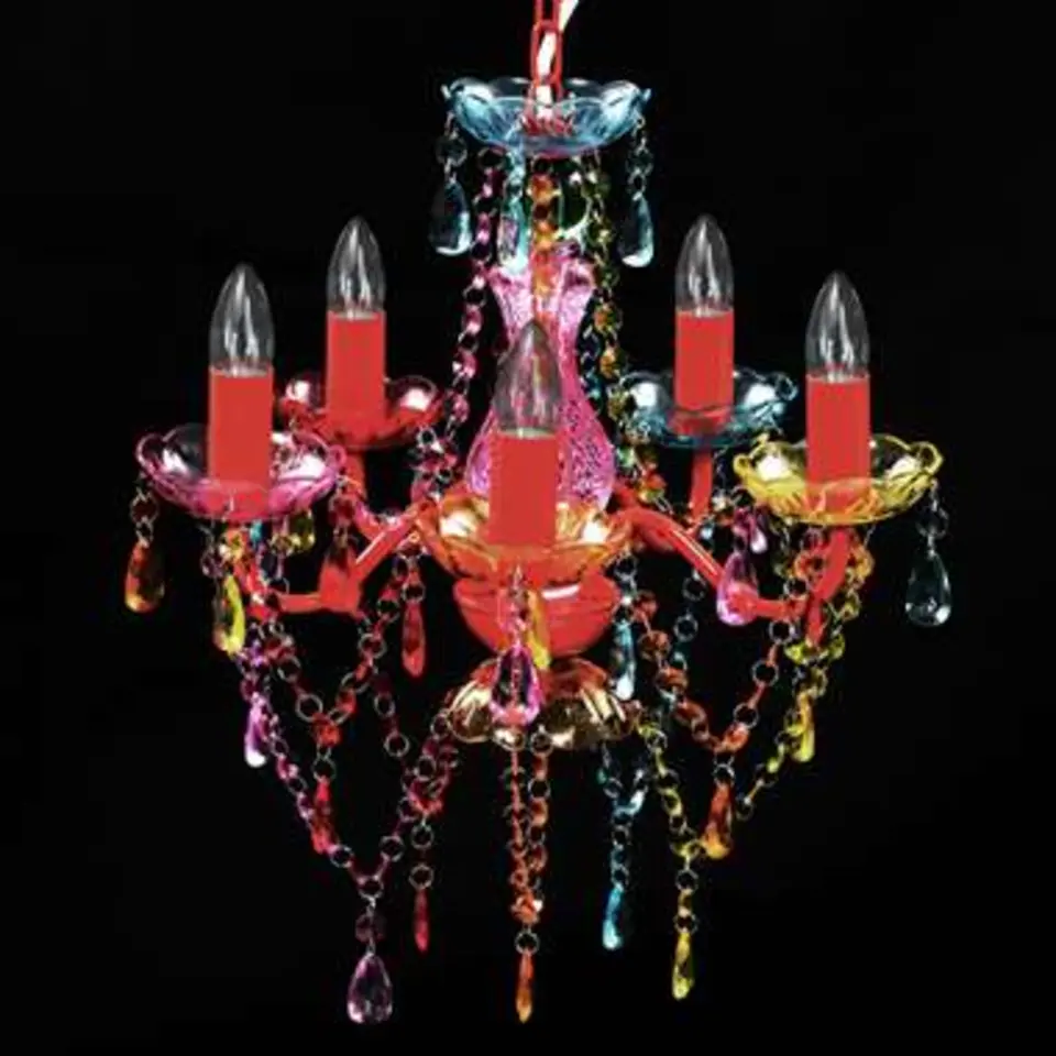 vidaXL - Kunstmatige Kristallen Glazen Plafondlamp - Multikleur - Glas