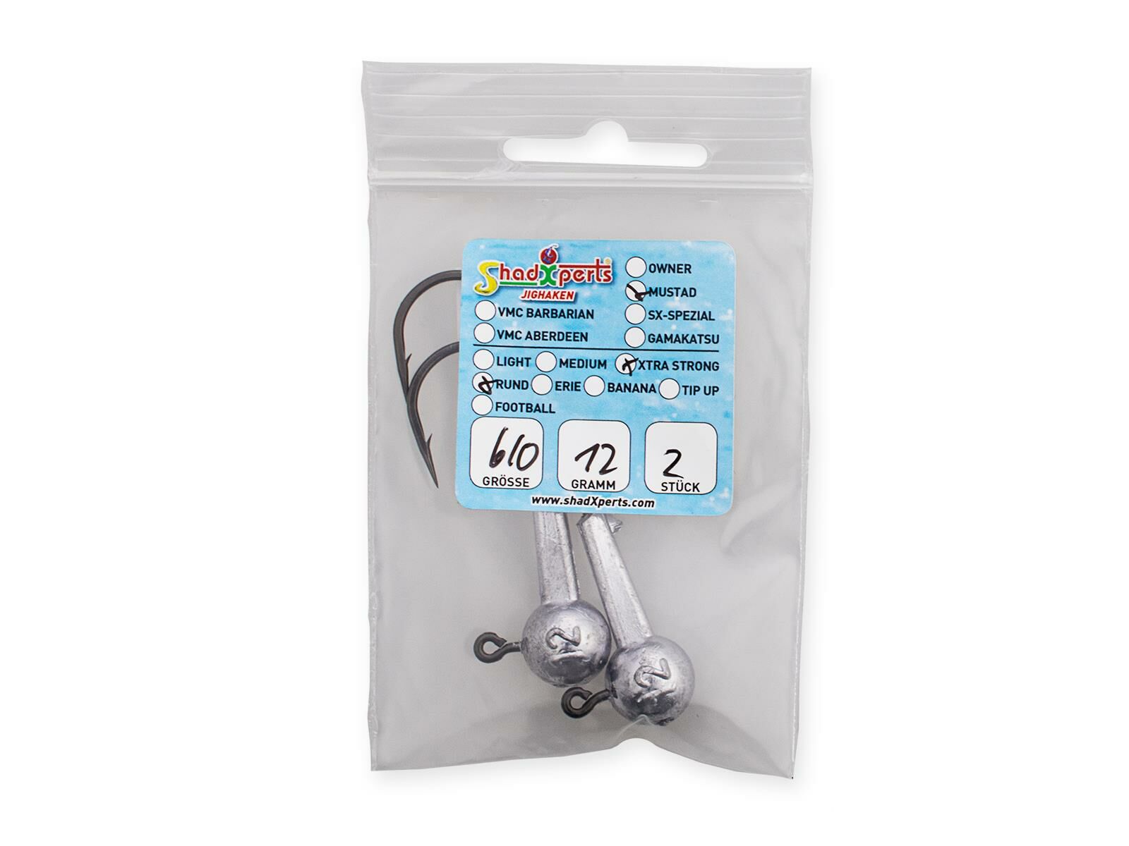 MUSTAD Xtra Strong Rundkopf-Jigs