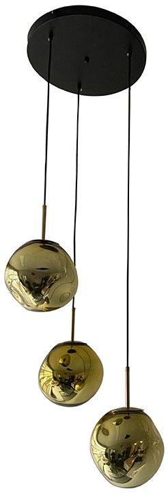 Hanglamp 3-lichts rond Gold Boaz B45 x D45 cm
