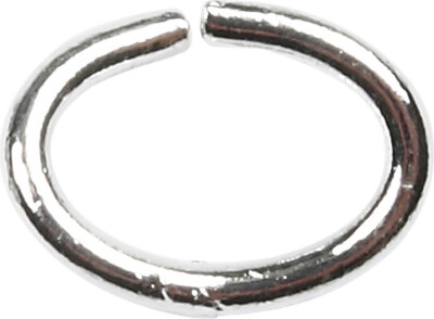 Oval-Ring - Tykkelse 1 MM - Forsølvet - 40 Stk