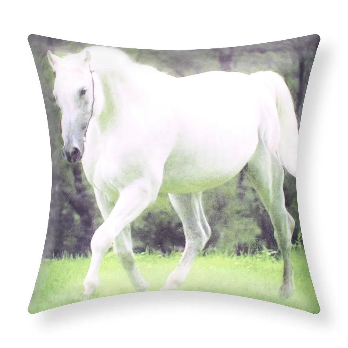 AVIZAR Lot de 2 Housses de Coussin - 40 x 40 cm, Motif Cheval