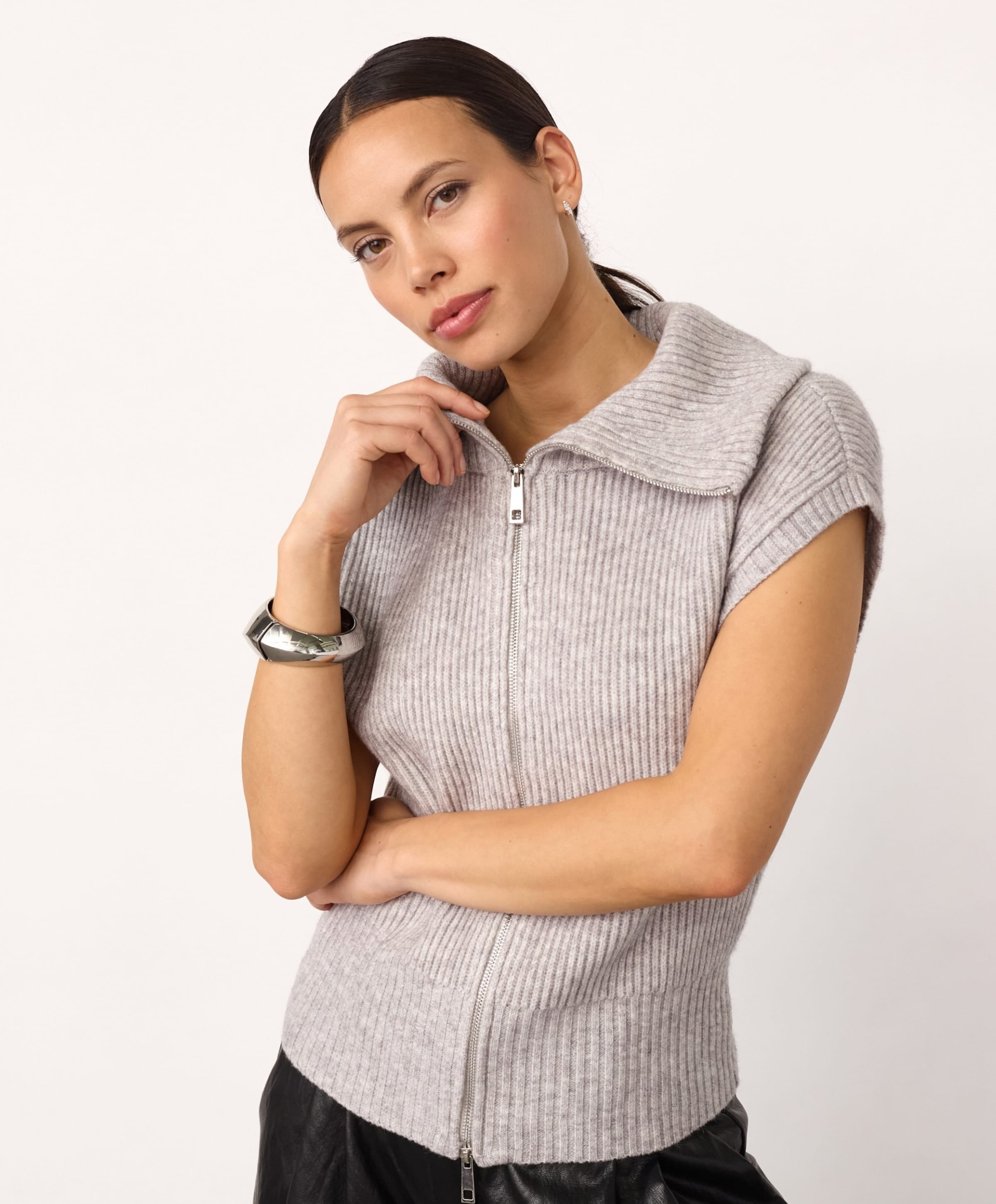 Co'Couture Dames vest grijs