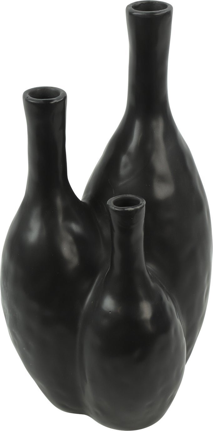 Countryfield vaas Koni zwart 17,5 x 15,2 x 31,6 cm