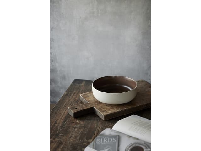 Studio Round Pastaskål Matte white/Matte bark