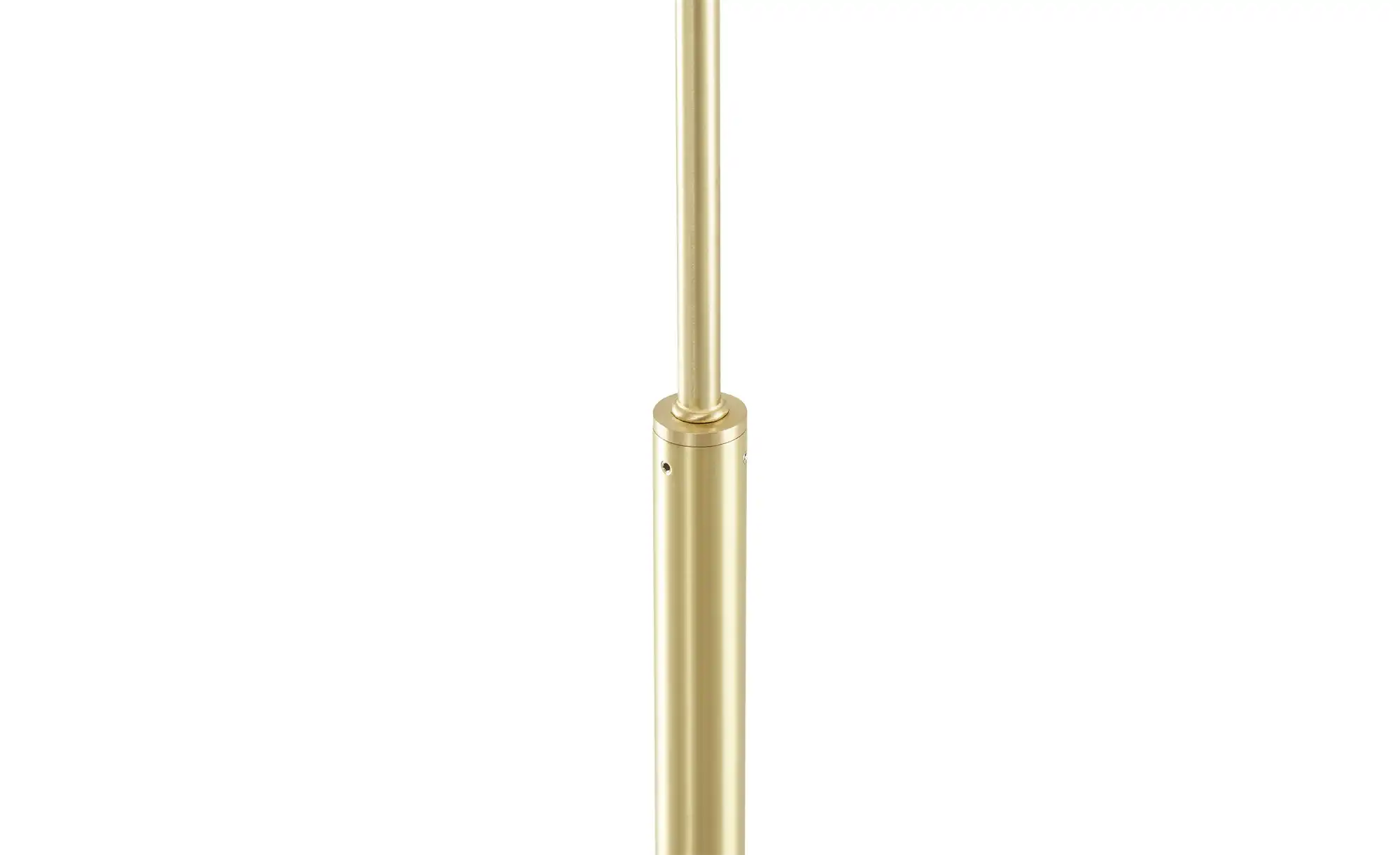 KHG Bogenleuchte, 1-flammig, messing/ Rattan-Schirm