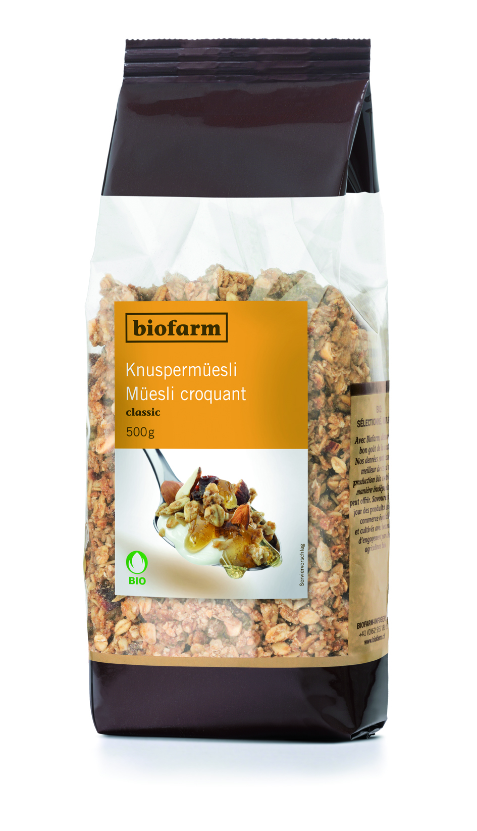 Biofarm Knusper Müesli<br>500 g, Beutel, Knospe