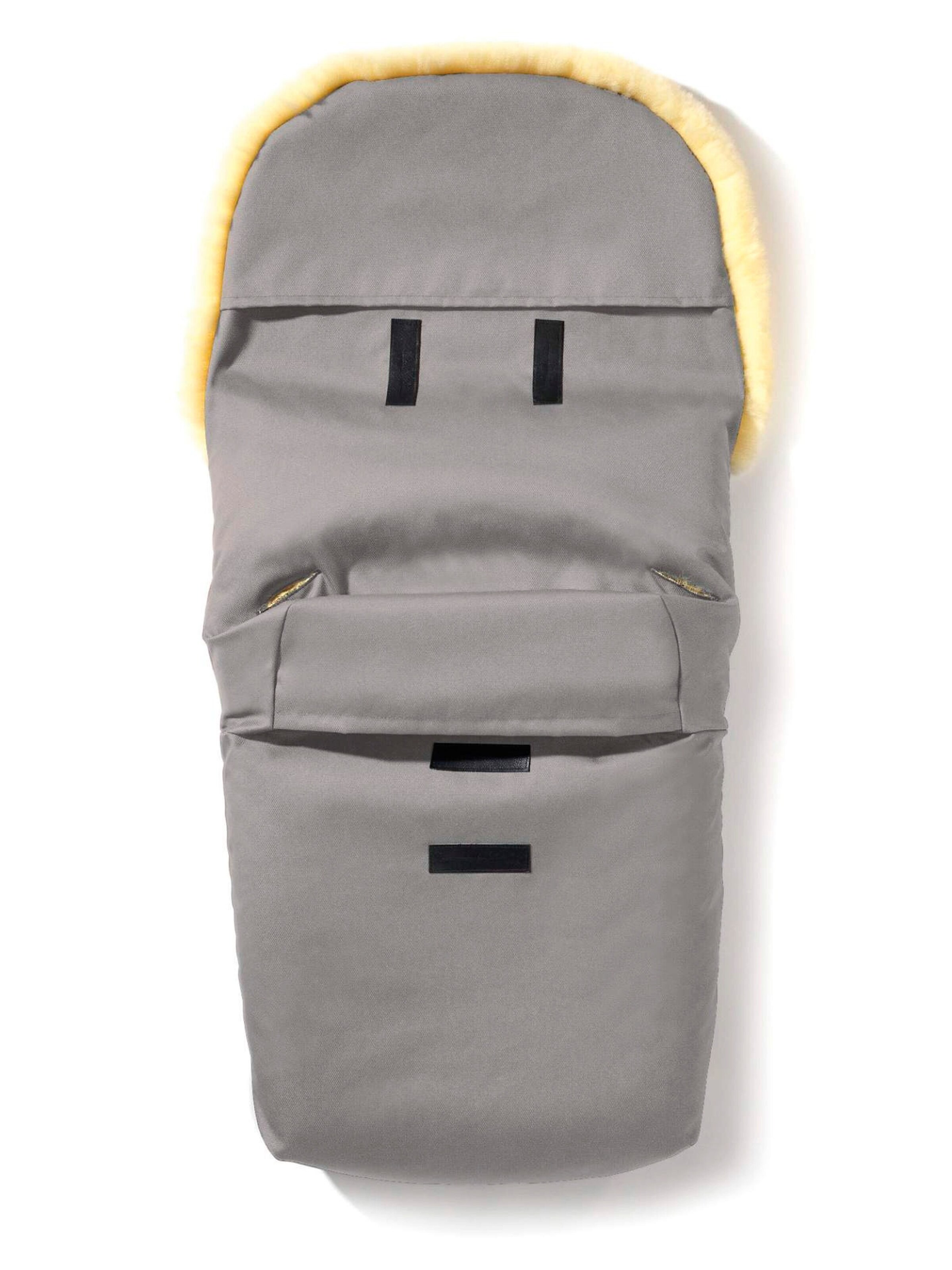 Hofbrucker Kinderwagen Lammfell-Fußsack Polaris Silbergrau