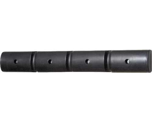Wandbeschermingsprofiel 1000, zwart kunststof, 1000x50x125 mm, 2 stuks