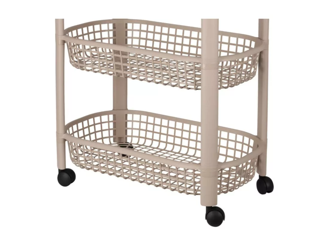 Chariot de cuisine Well Home avec 4 roues beiges