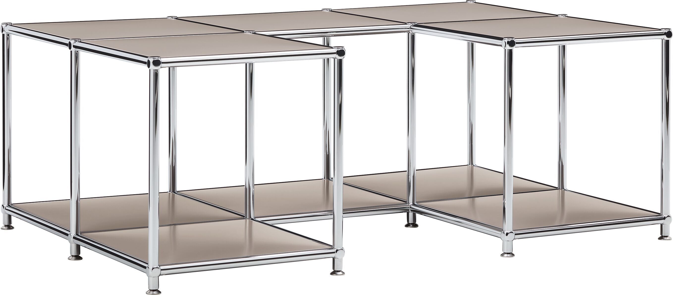 FLEXCUBE Salontisch - Taupe / B: 114.5 cm x T: 77.5 cm x H: 42.5 cm