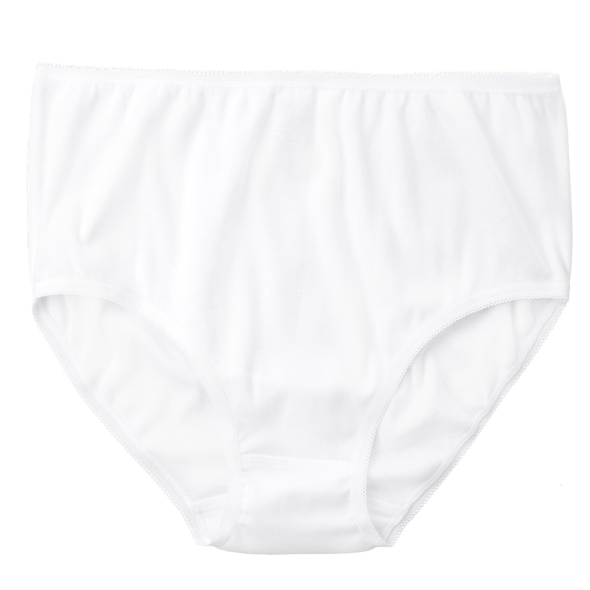Gina Benotti 3 Damen Slips mit Mäusezähnchen-Spitze weiss