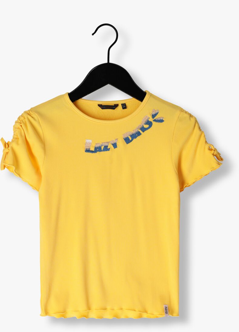 NONO gele nono t-shirt kim rib jersey tshirt pull up sleeve