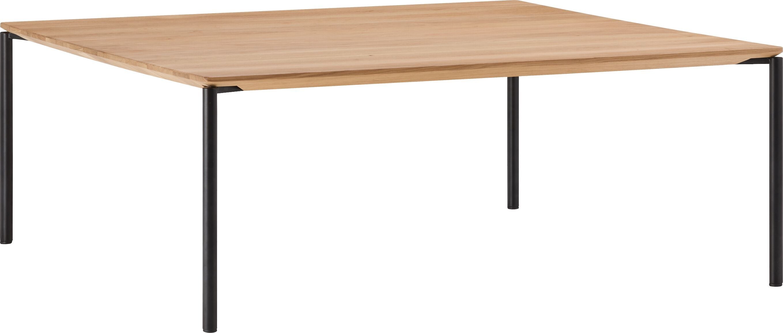 BAO Salontisch - Eiche massiv / schwarz / B: 90.0 cm x T: 90.0 cm x H: 35.0 cm