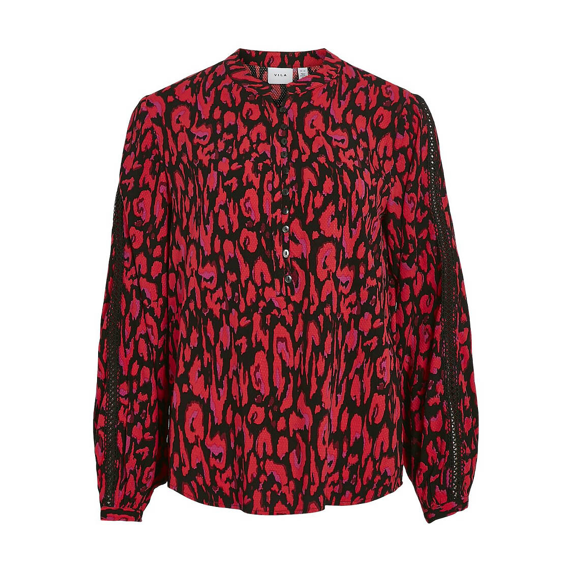 VILA<br>Blusa lisa estampada
