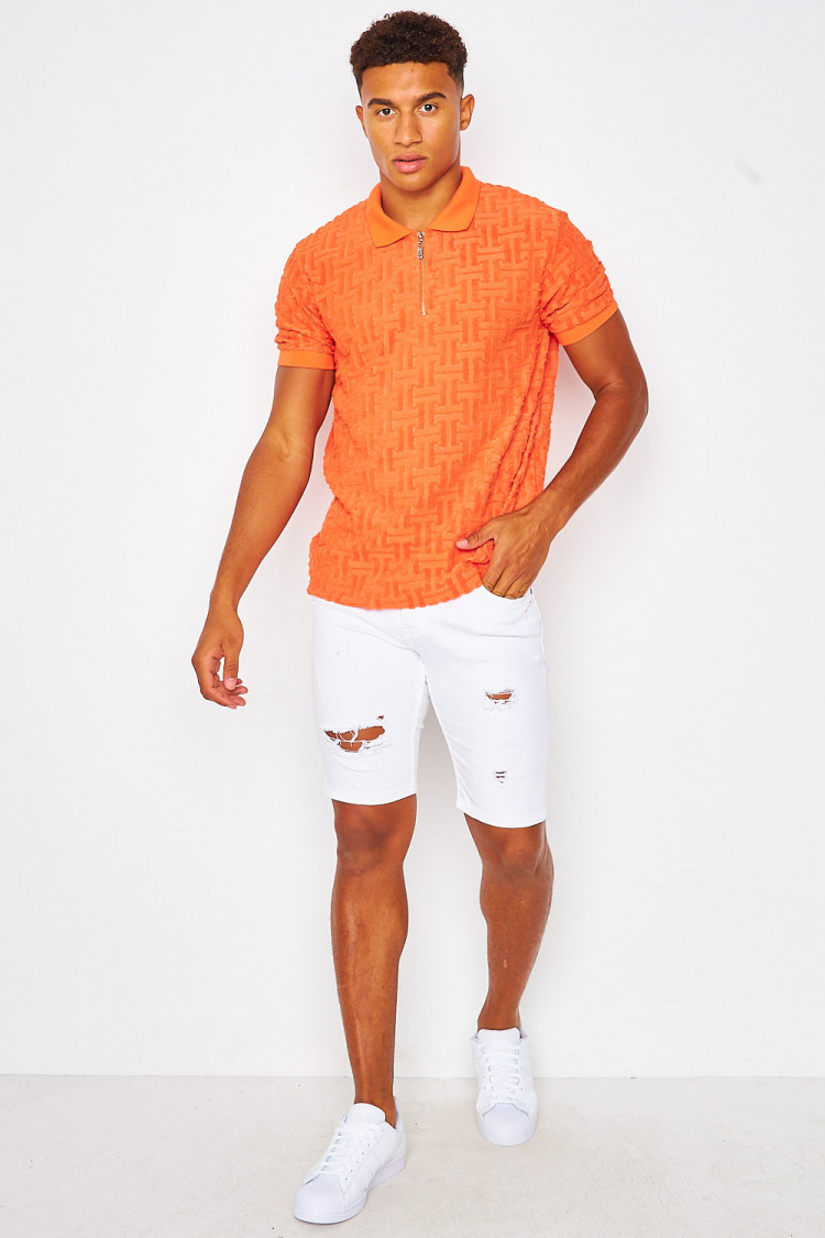 Short en jean déchiré blanc Brentiny
