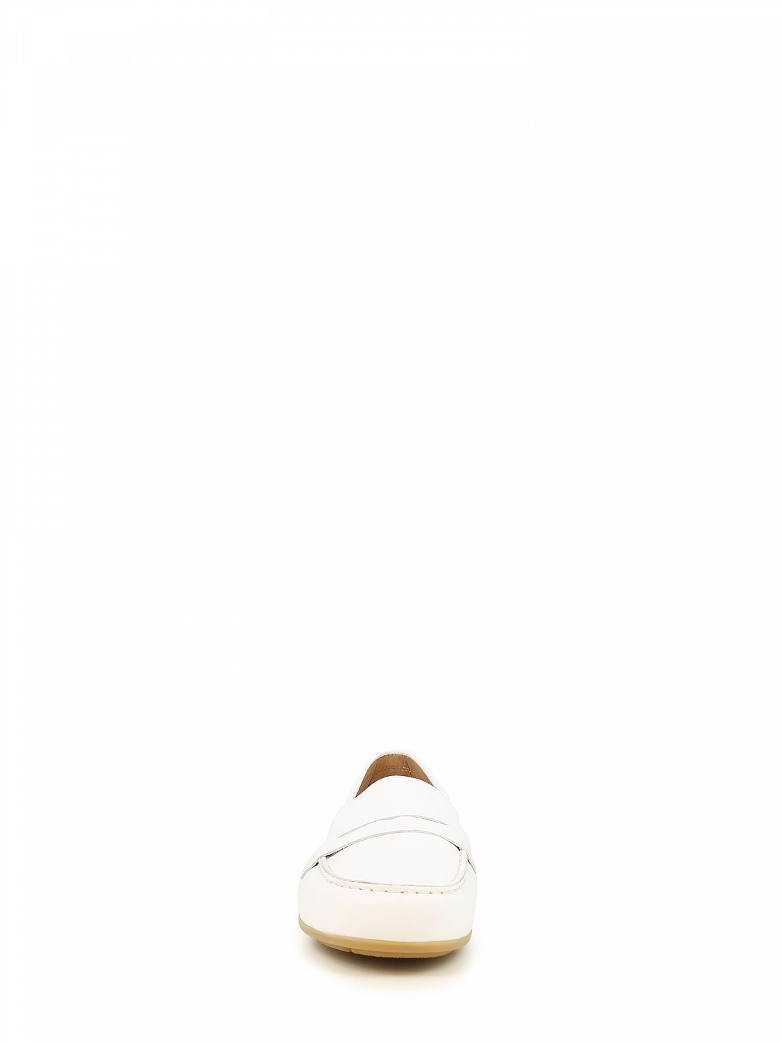 Gabor Leather Penny Loafer White
