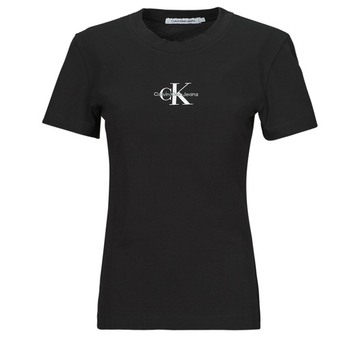 Calvin Klein Jeans - MONOLOGO SLIM TEE - Noir