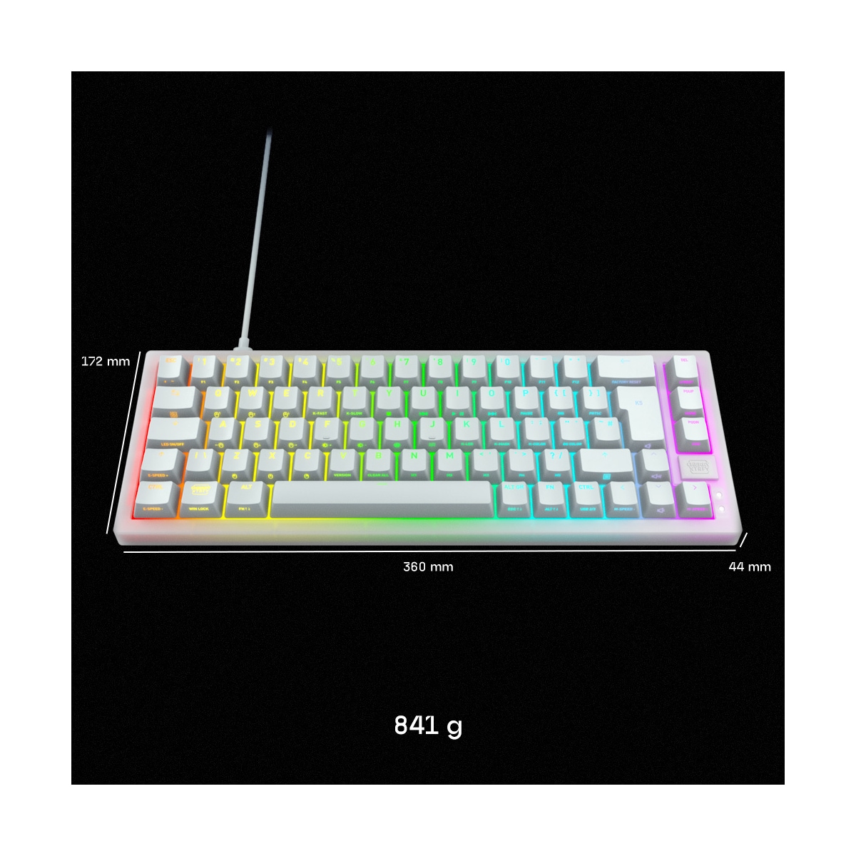 Cherry Xtrfy K5V2 gamingtastatur (hvit)
