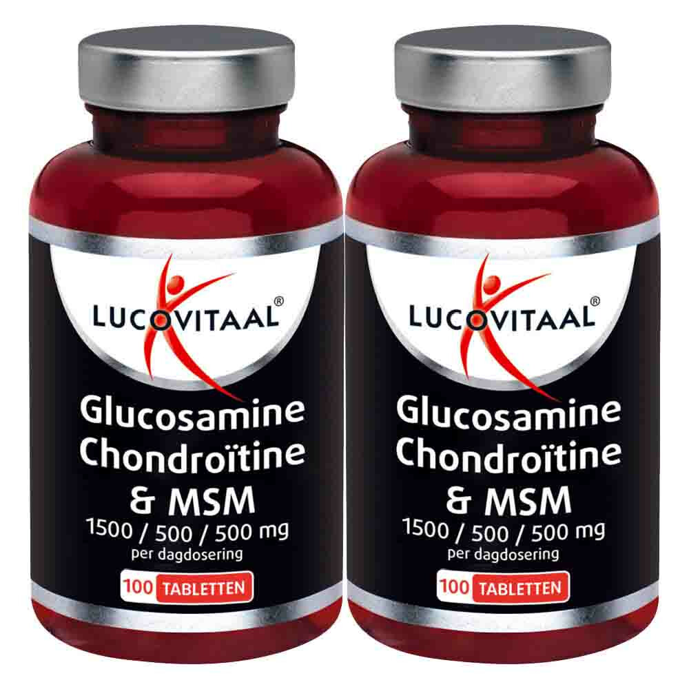 2x Lucovitaal Glucosamine Chondroïtine & MSM 100 tabletten