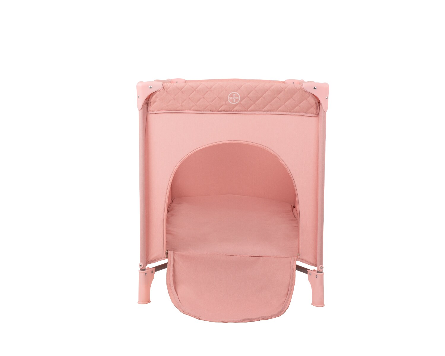 Kikkaboo Reisebett Medley, Seiteneingang, weiche Matratzenauflage, Netzfenster rosa pink