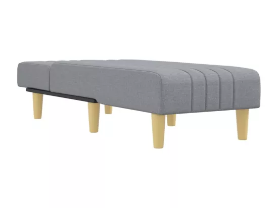 Prolenta Premium - Chaise longue gris clair tissu