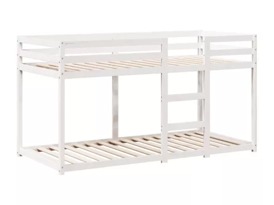 Lit superposé avec toit blanc 80x200 cm bois massif de pin